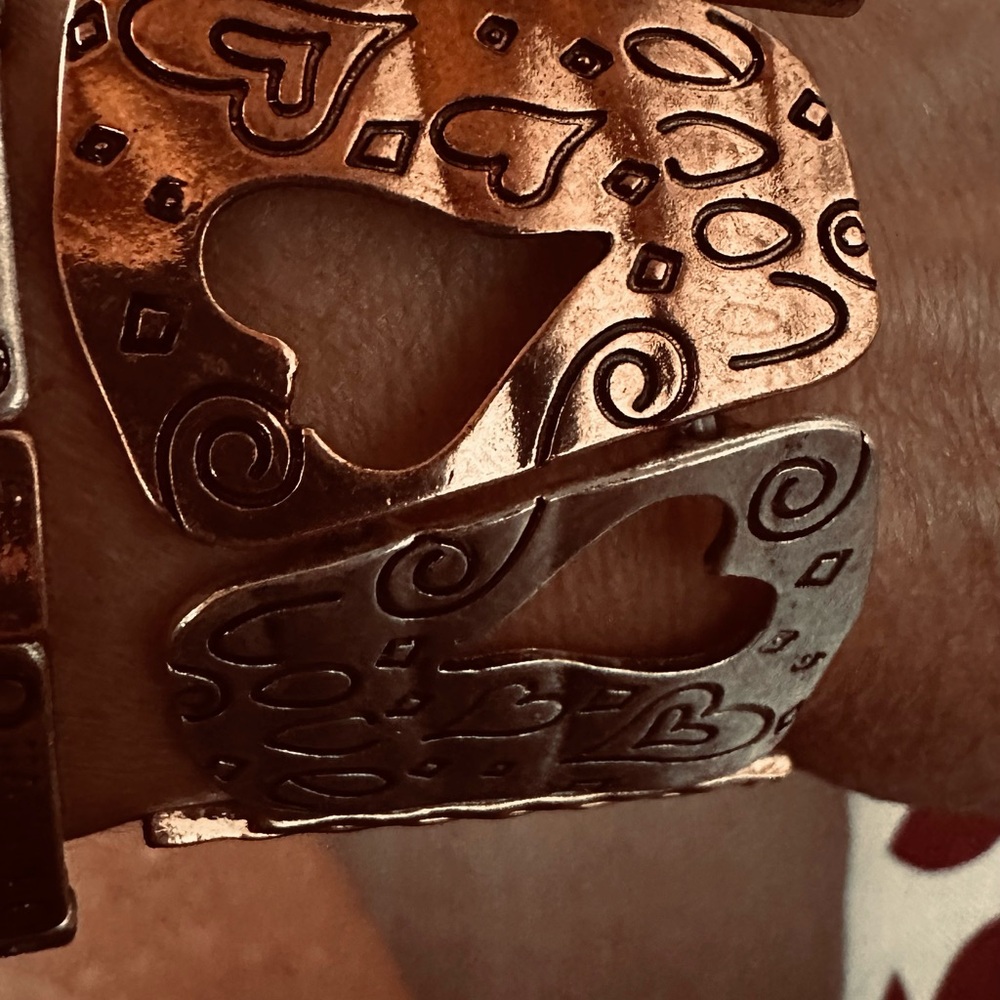 Love Brown Swirl Pattern Bracelet